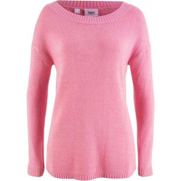 Pullover con scollo rosa e corda Bpc bonprix collection rosa