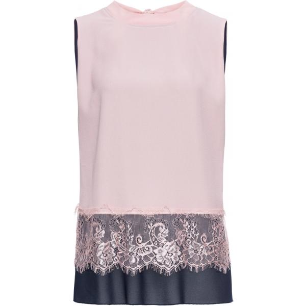 Blusa con pizzo senza maniche blu Bodyflirt blu