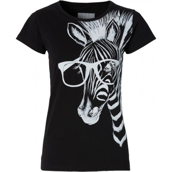 T-shirt animalier in denim Rainbow nero animalier