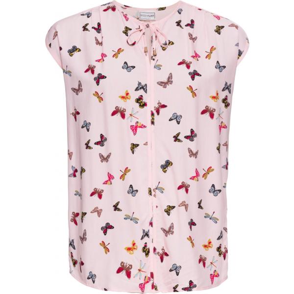 Blusa fantasia con scollo a maniche corte con laccetti rosa Bodyflirt rosa