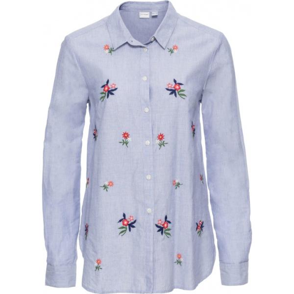 Camicia fantasia floreale con ricamo blu Bodyflirt blu a fiori