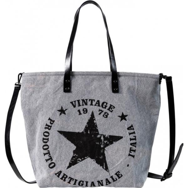 Shopping bag in denim grigio Bpc bonprix collection grigio