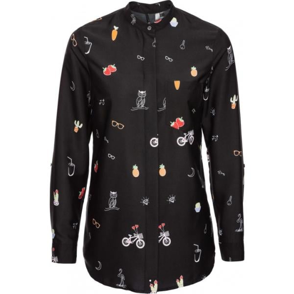 Camicia oversize nero Rainbow nero