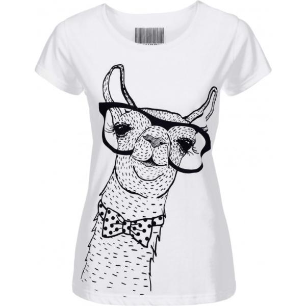 T-shirt animalier in denim Rainbow bianco animalier