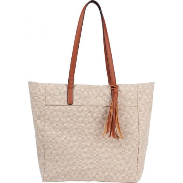 Shopping bag fantasia in pelle sintetica beige Bpc bonprix collection