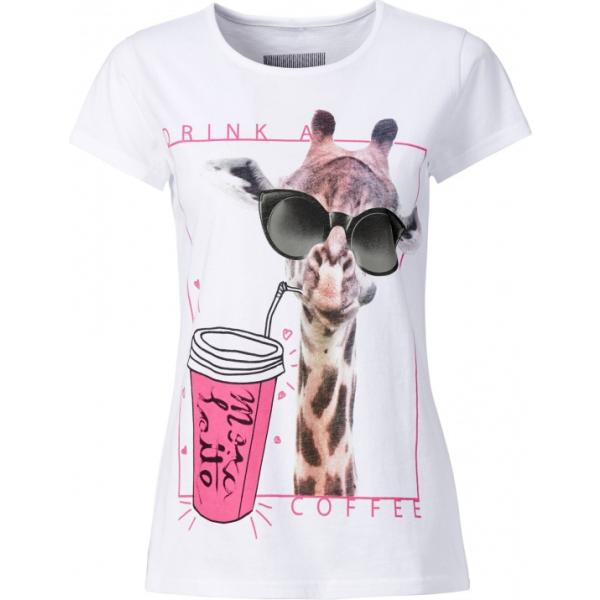 T-shirt fantasia Rainbow bianco animalier