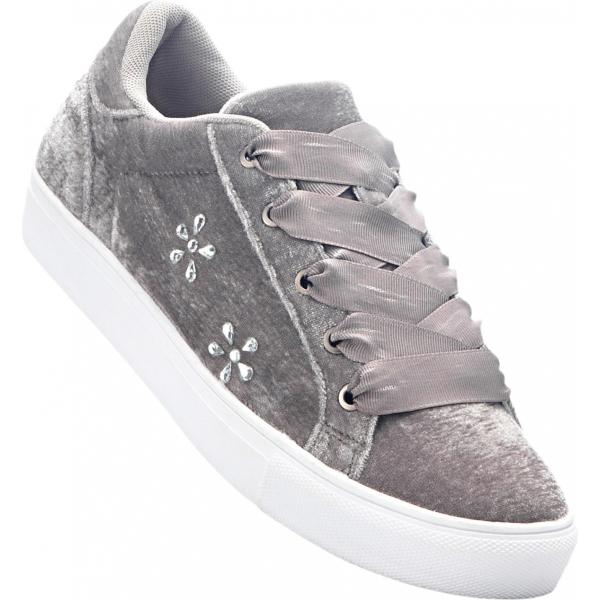 Sneakers fantasia floreale in velluto grigio Bodyflirt grigio a fiori