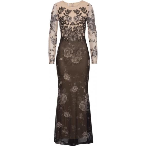 Vestito fantasia floreale beige BODYFLIRT boutique a fiori