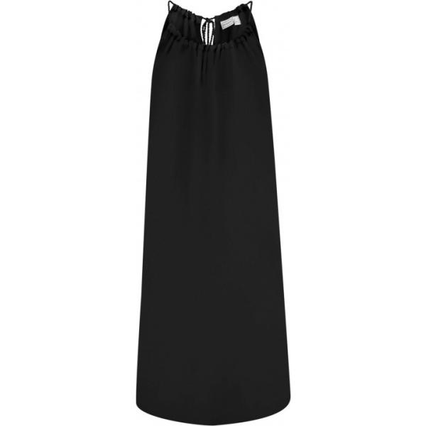 Copricostume con perle chiffon con spalline e coulisse con nappine nero Rainbow nero