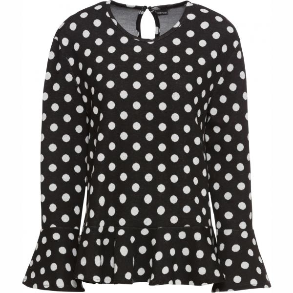 Maglia con volant nero Bodyflirt nero