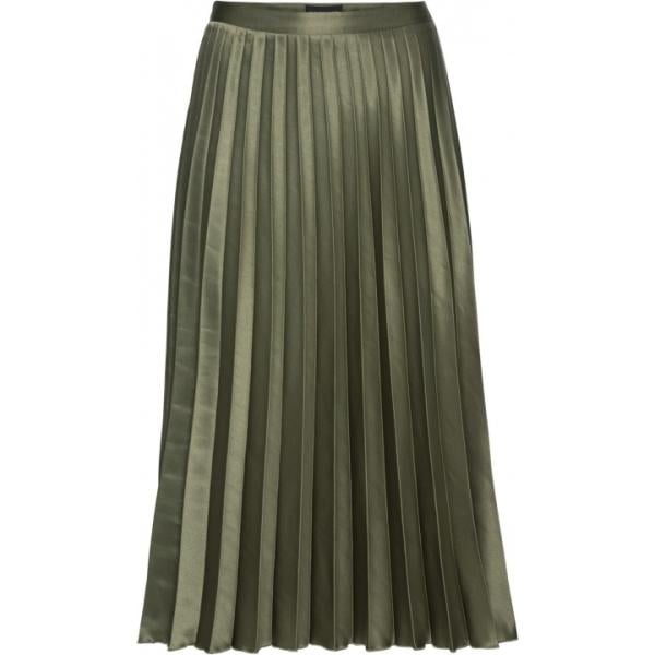 Gonna effetto satinato con zip verde Bodyflirt verde