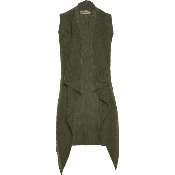 Gilet in in maglia verde e corda Bpc selection verde