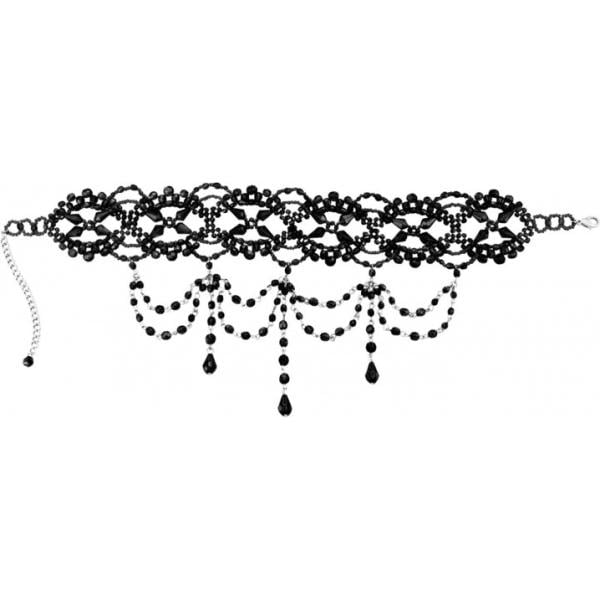 Décolleté pendenti con perle Bpc bonprix collection nero