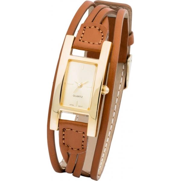 Orologio con cinturino in pelle sintetica forma intrecciata marrone Bpc bonprix collection marrone