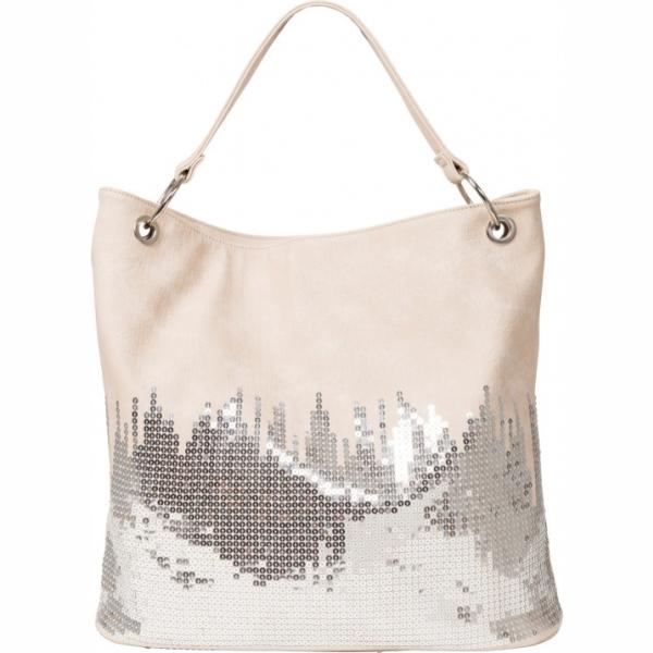 Borsa a mano con paillettes beige Bpc bonprix collection