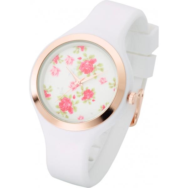 Orologio fantasia floreale con cinturino oro Bpc bonprix collection a fiori