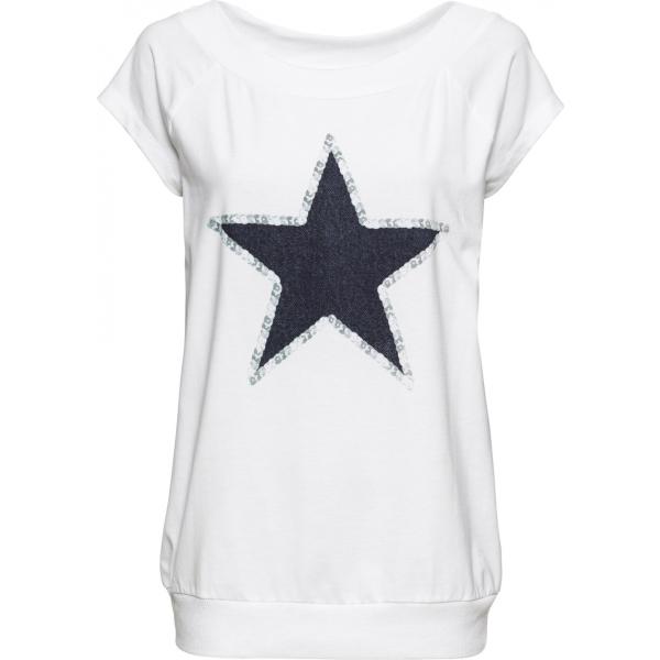 Maglia taglio dritto con scollo bianco Rainbow bianco