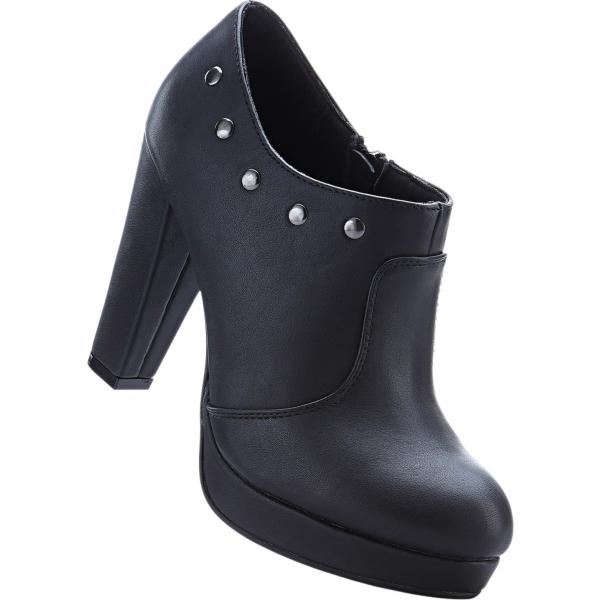 Tronchetti con borchie e zip nero Rainbow nero