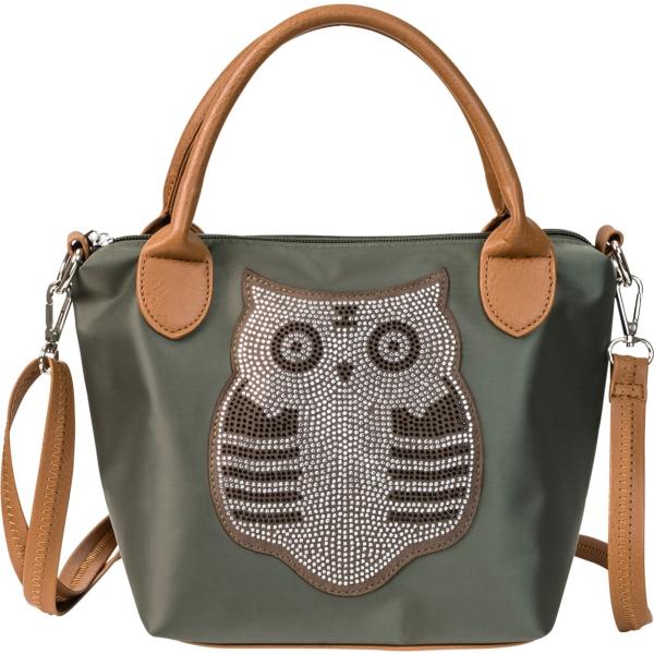Borsa a tracolla con strass verde Bpc bonprix collection verde
