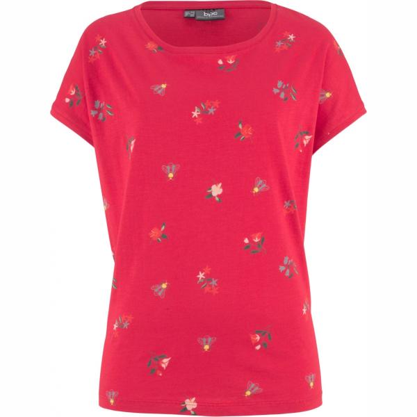 Maglia fantasia a maniche corte rosso Bpc bonprix collection rosso