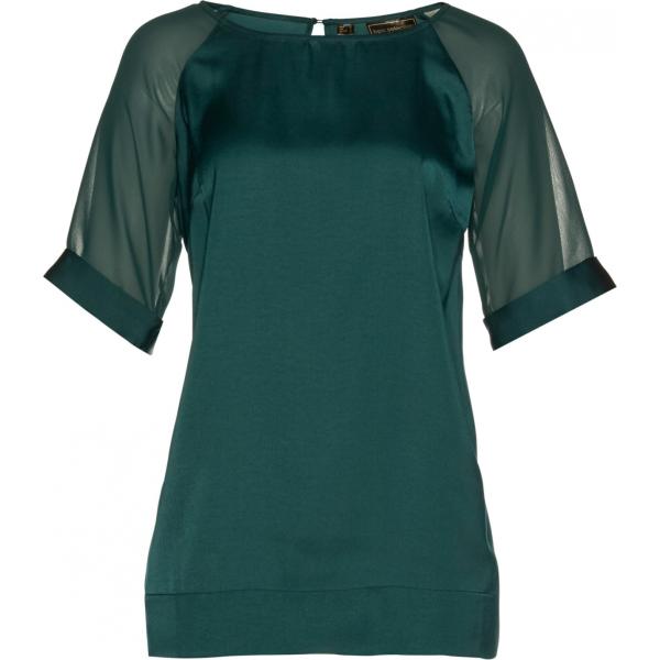 Tunica spacchi laterali effetto satinato verde Bpc selection premium verde