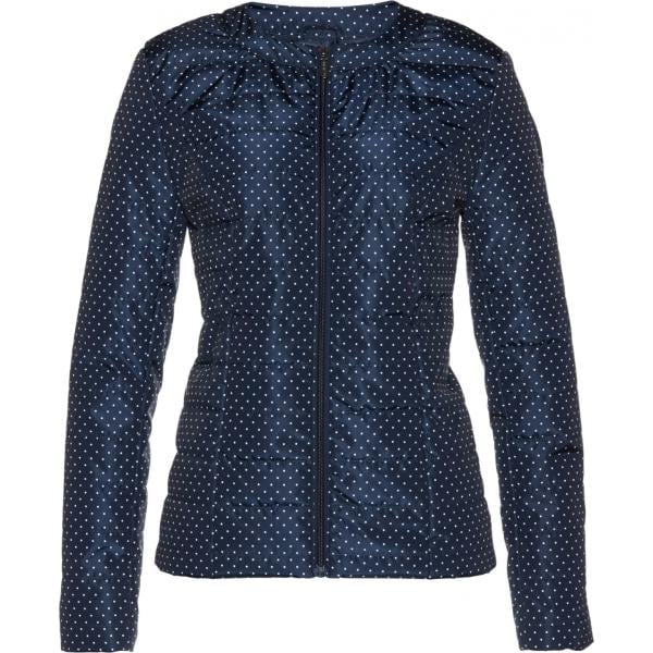 Piumino a pois con scollo blu Bpc selection blu a pois