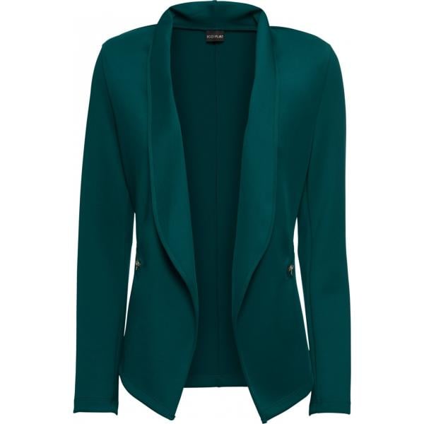Blazer con zip in maglina verde Bodyflirt verde