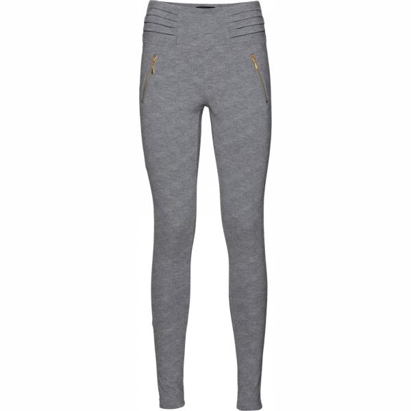 Pantalone con zip jersey grigio Bodyflirt grigio