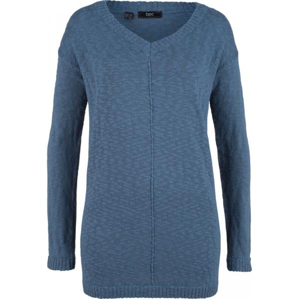 Pullover con scollo blu e corda Bpc bonprix collection blu
