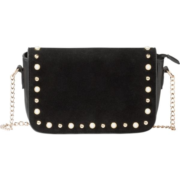Borsa a tracolla con perle e borchie nero Bpc bonprix collection nero