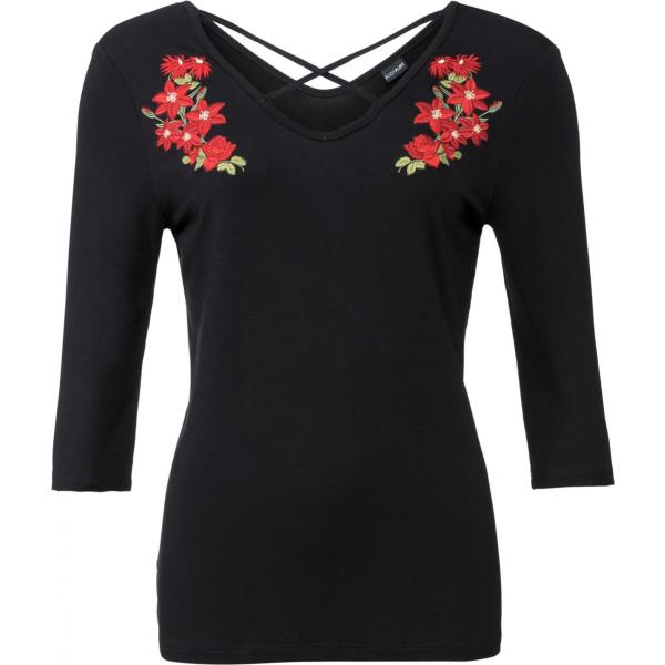 Maglia con scollo nero Bodyflirt nero