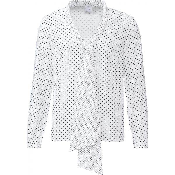 Blusa con fiocco a pois con scollo bianco Bodyflirt bianco a pois