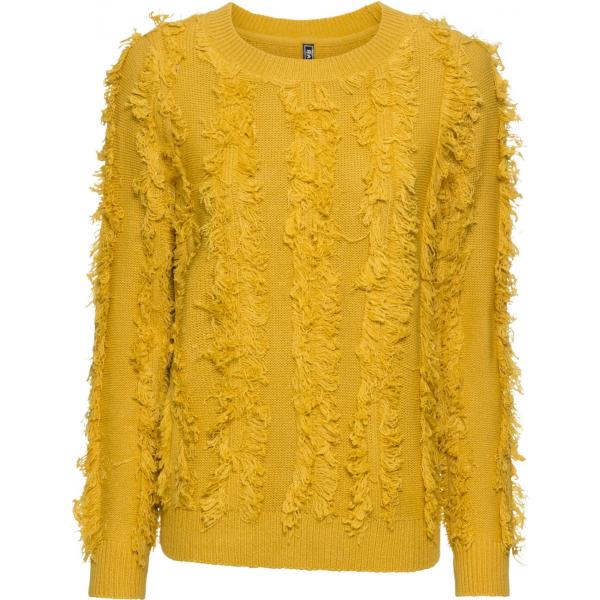Pullover con scollo giallo e corda Rainbow giallo