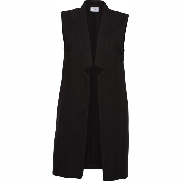 Gilet collo aperto jersey nero Bodyflirt nero