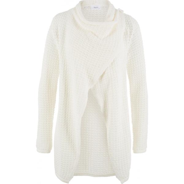 Cardigan in in maglia bianco e corda Bpc bonprix collection bianco
