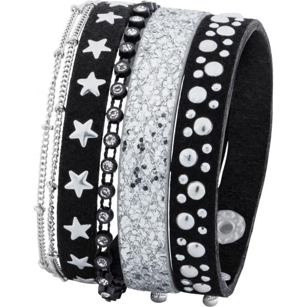 Bracciale con strass glitter nero Bpc bonprix collection nero