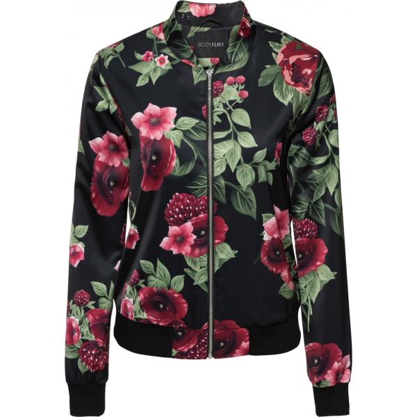 Bomber fantasia con zip nero Bodyflirt nero a fiori