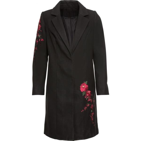 Cappotto con ricamo e bottoni nero Bodyflirt nero
