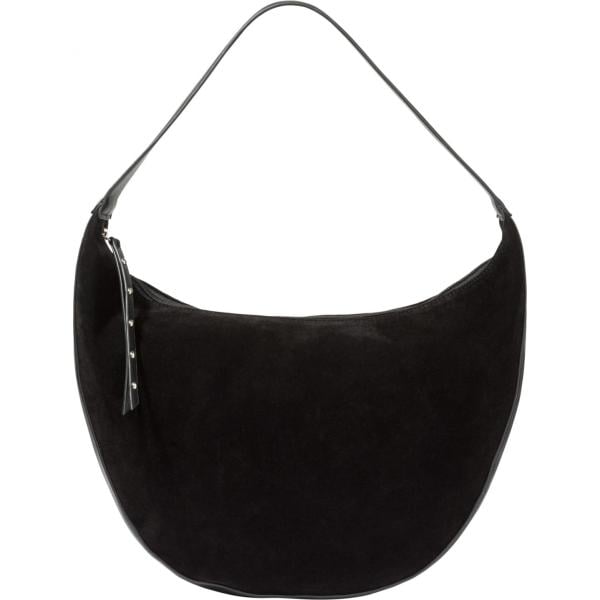 Borsa a mano con zip in velluto nero Bpc bonprix collection nero