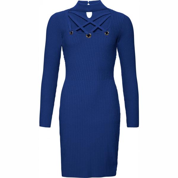 Vestito in in maglia con aperture BODYFLIRT boutique blu