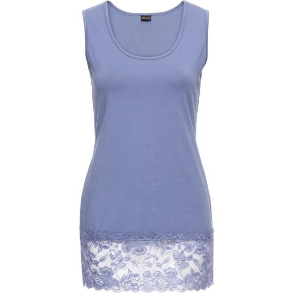 Top con pizzo e scollo in maglina Bodyflirt viola
