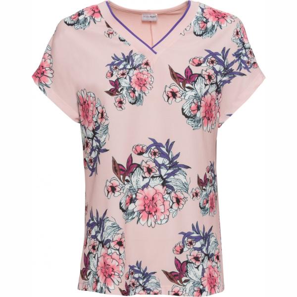 Maglia fantasia con scollo rosa Bodyflirt rosa a fiori
