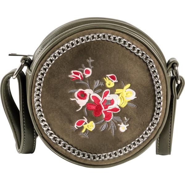 Borsa a tracolla con ricamo verde Bpc bonprix collection verde