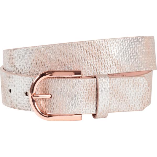 Cintura effetto metallizzato in pelle sintetica impreziosito rosa Bpc bonprix collection rosa