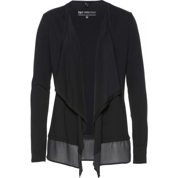 Giacca chiffon in maglina nero Bpc selection nero