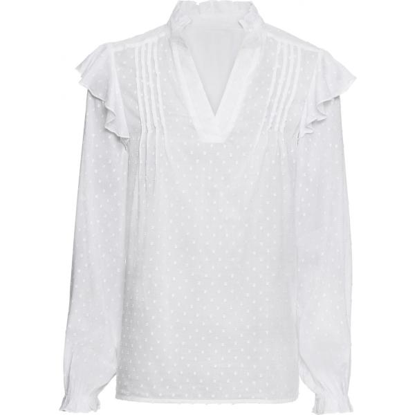 Blusa con volant e scollo bianco Bodyflirt bianco
