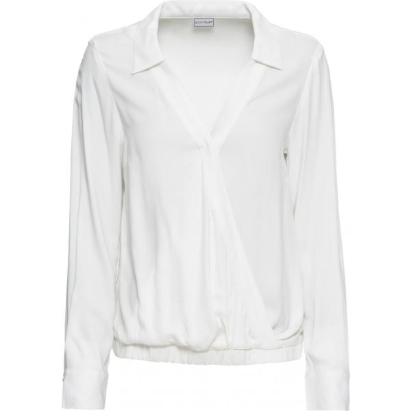 Blusa a portafoglio con scollo bianco Bodyflirt bianco