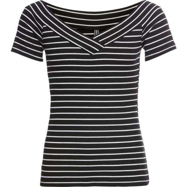 Maglia con scollo a maniche corte nero Rainbow nero