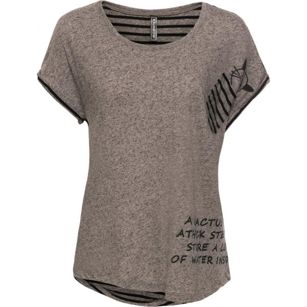 Maglia a righe tinta unita grigio Rainbow grigio tinta unita