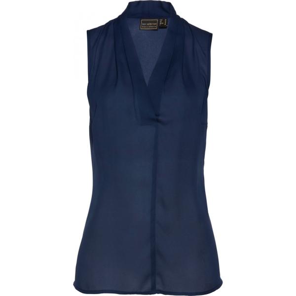 Blusa con scollo e pieghe blu Bpc selection blu